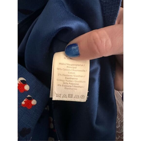 Boden Tweed Floral Red and Blue Skirt - Picture 3 of 4